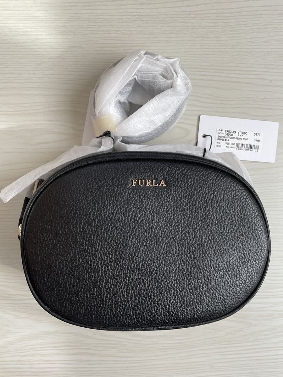 【新品★未使用品】フルラ FURLA EAU2CRA VTO000 O6000 ブラック 黒 レザー ショルダーバッグ レディース_画像1