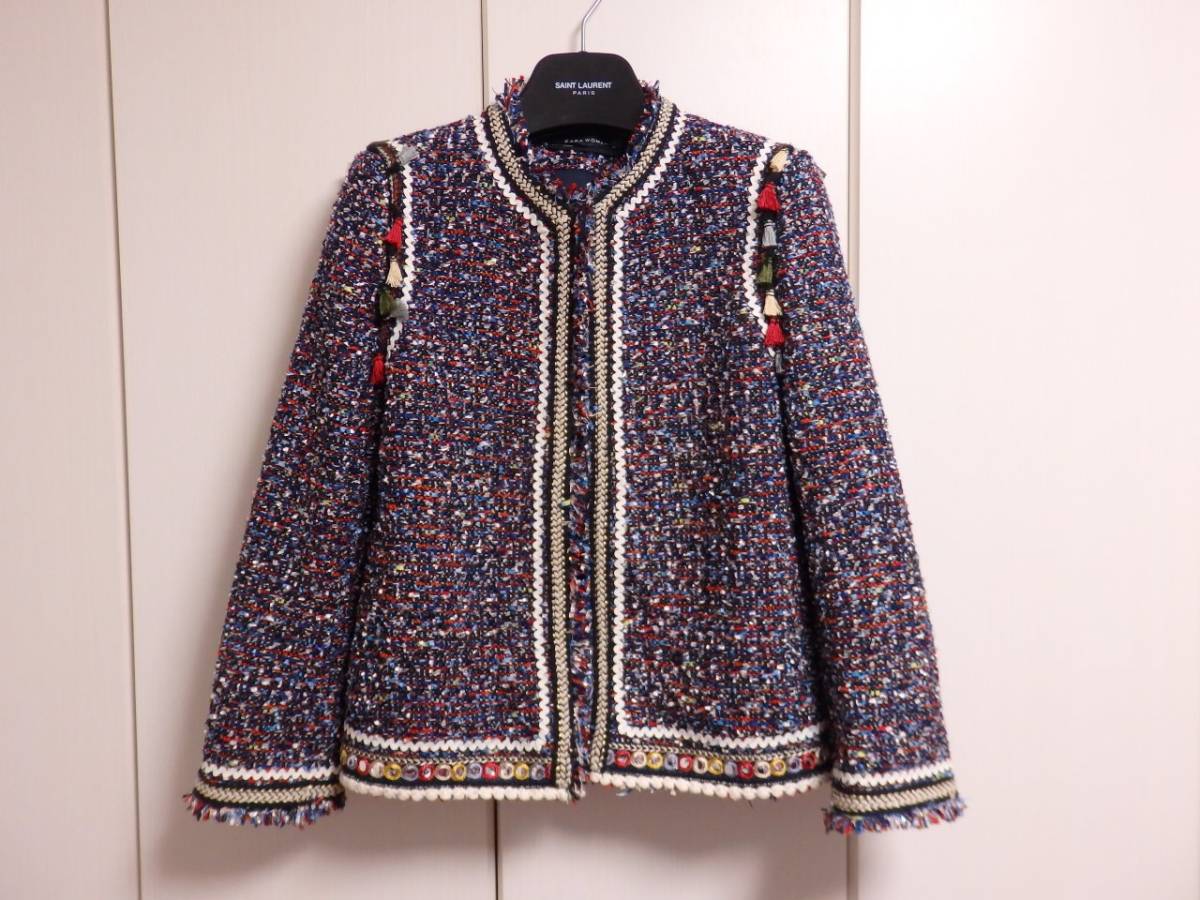 ZARA ツイード ジャケット Yahoo!オークション - ザラ ZARA ジャケット ツイード ブレザー