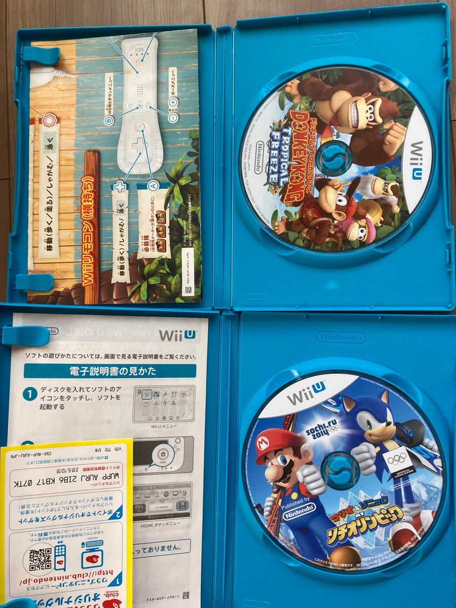 Nintendo WiiU ソフト　ドンキーコング トロピカルフリーズ/マリオ&ソニック ソチオリンピック/２本セット