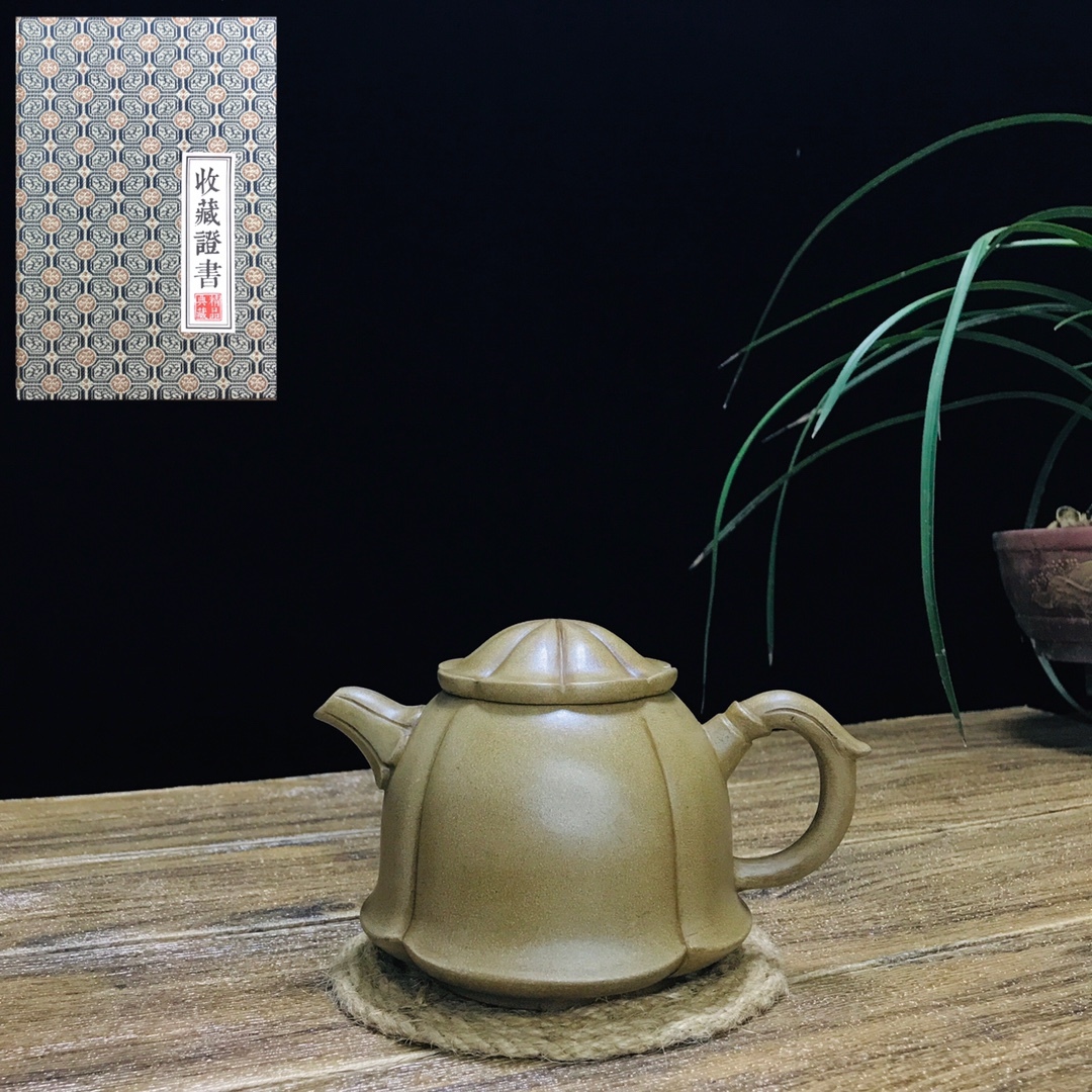 【典藏*紫砂壺*花季壺】収蔵品 貴重物品 茶道具 古美術品 稀少珍蔵品 容量：500cc