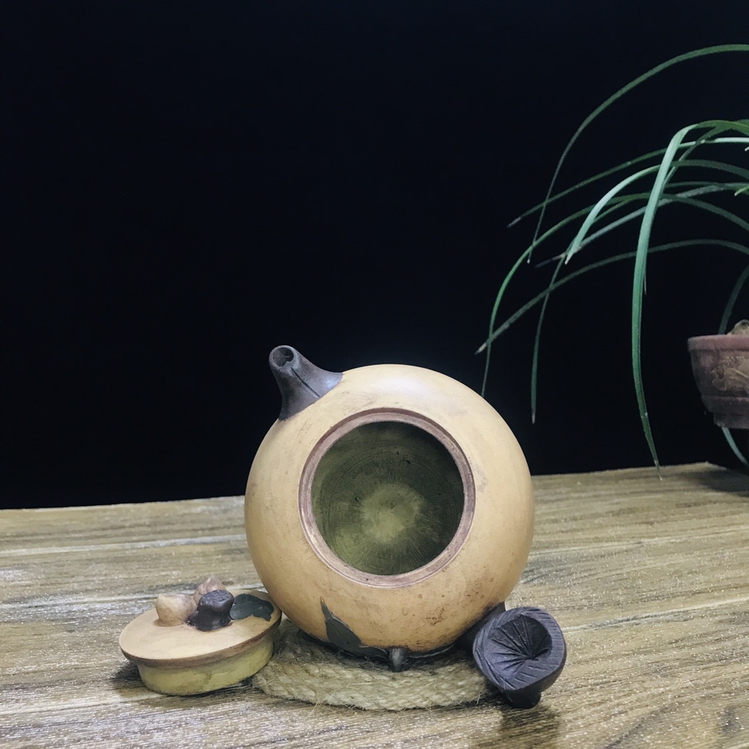 配送員設置 【典藏*紫砂壺*聖桃壺】収蔵品 容量:500cc 稀少珍蔵品 古