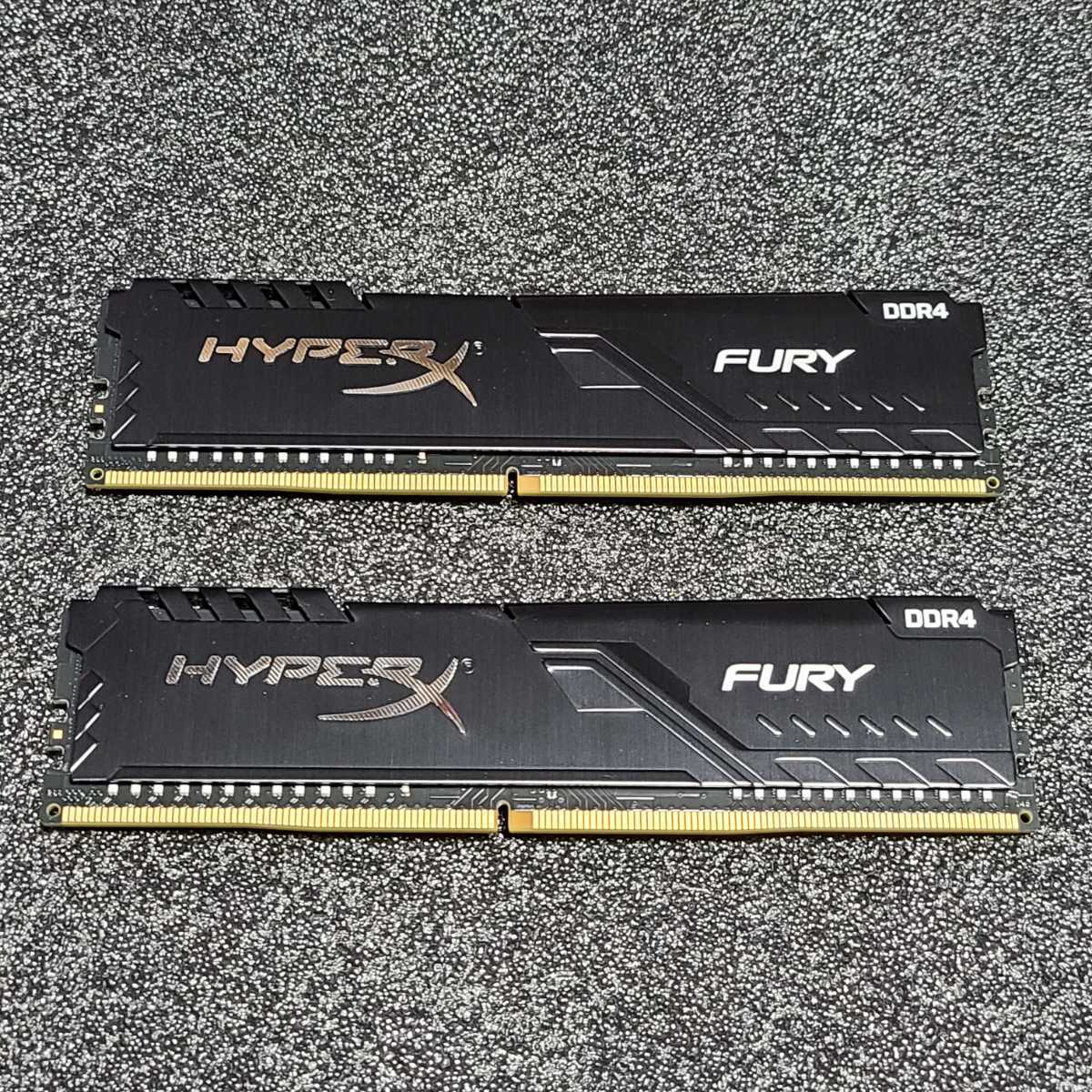 Kingston HYPERX FURY DDR4-2666MHz 16GB (8GB×2枚キット) HX426C16FB3K2/16 動作確認済み デスクトップ用 PCメモリ 