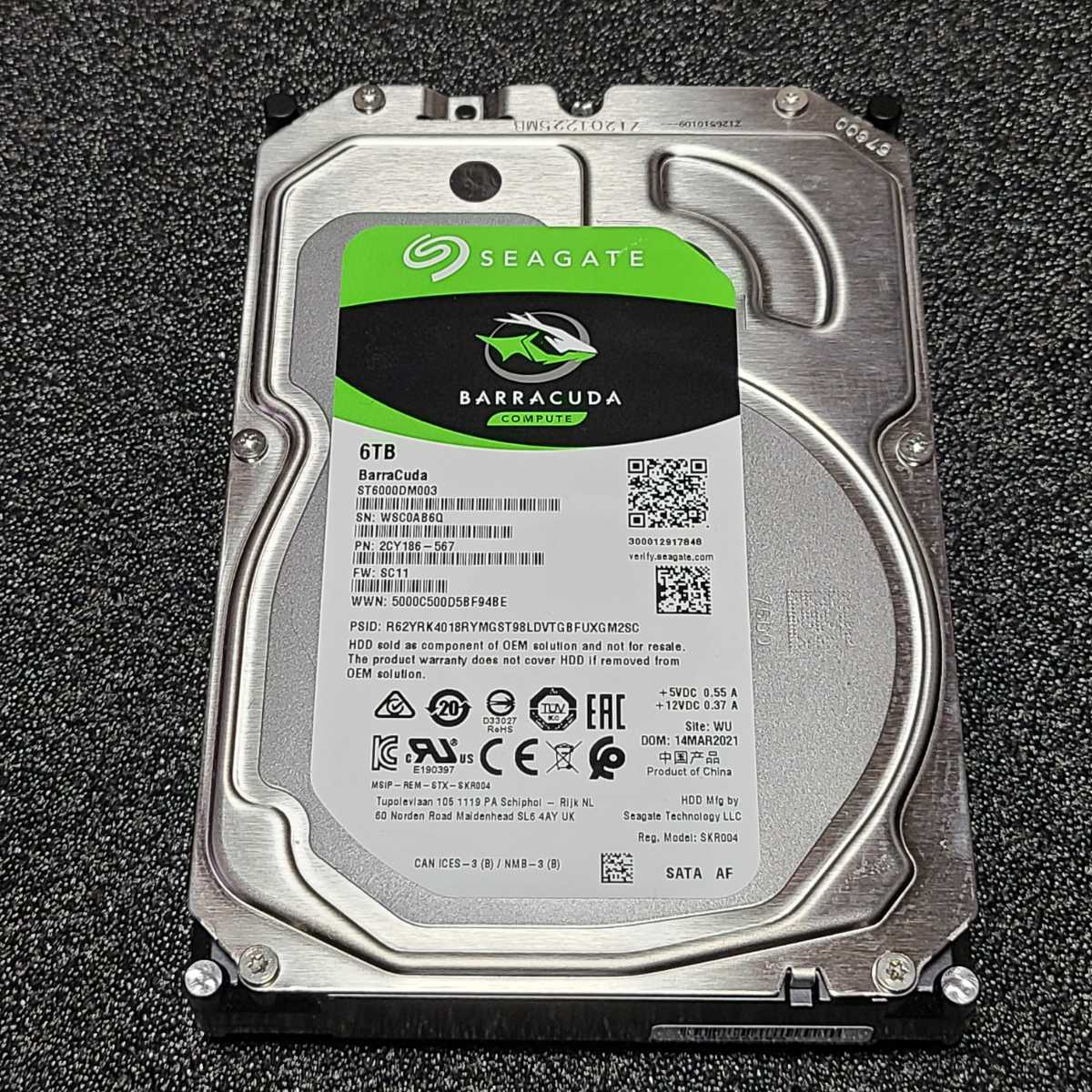 SEAGATE BARRACUDA ST6000DM003-2CY186 6TB 3 5インチ内蔵HDD SEAGATE BARRACUDA ST6000DM003-2CY186 6TB 3 5インチ内蔵HDD