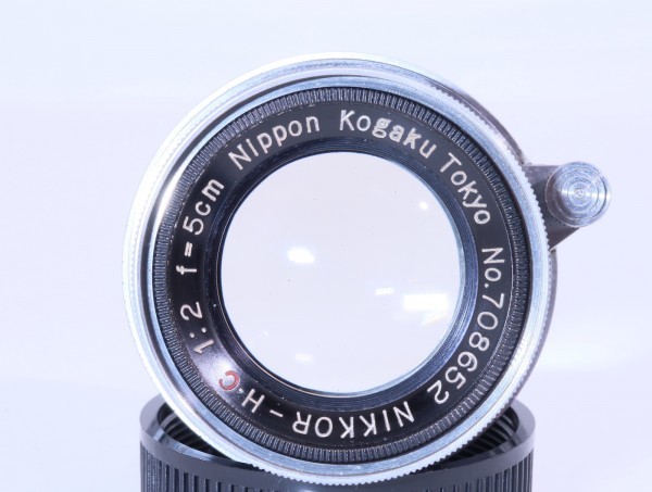  super rare Nikon Nikkor H C 5cm F/2. trunk type the first period serial 708 Leica L39 lens 