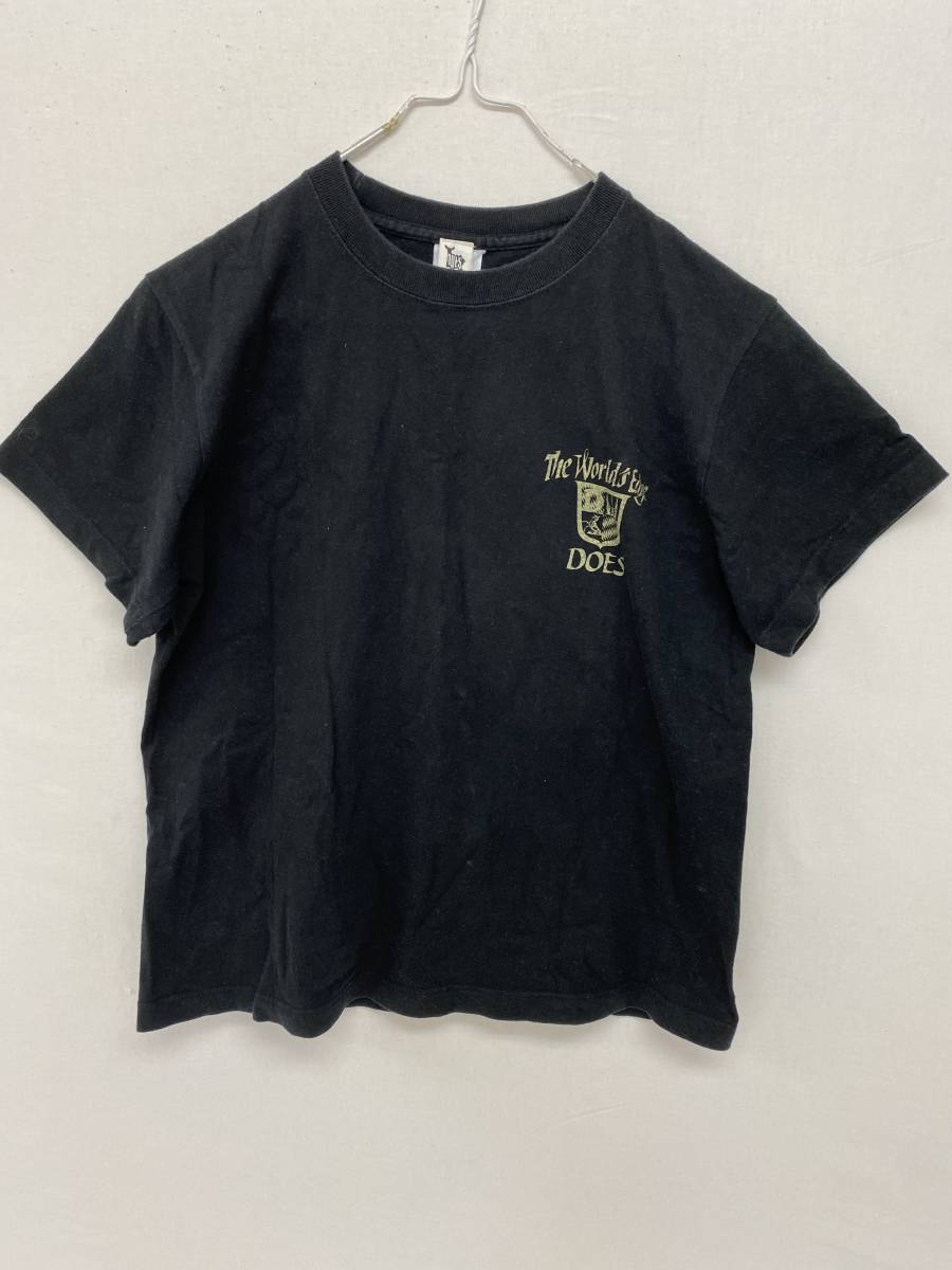 DOESdo-z T-shirt black * S size men's 02