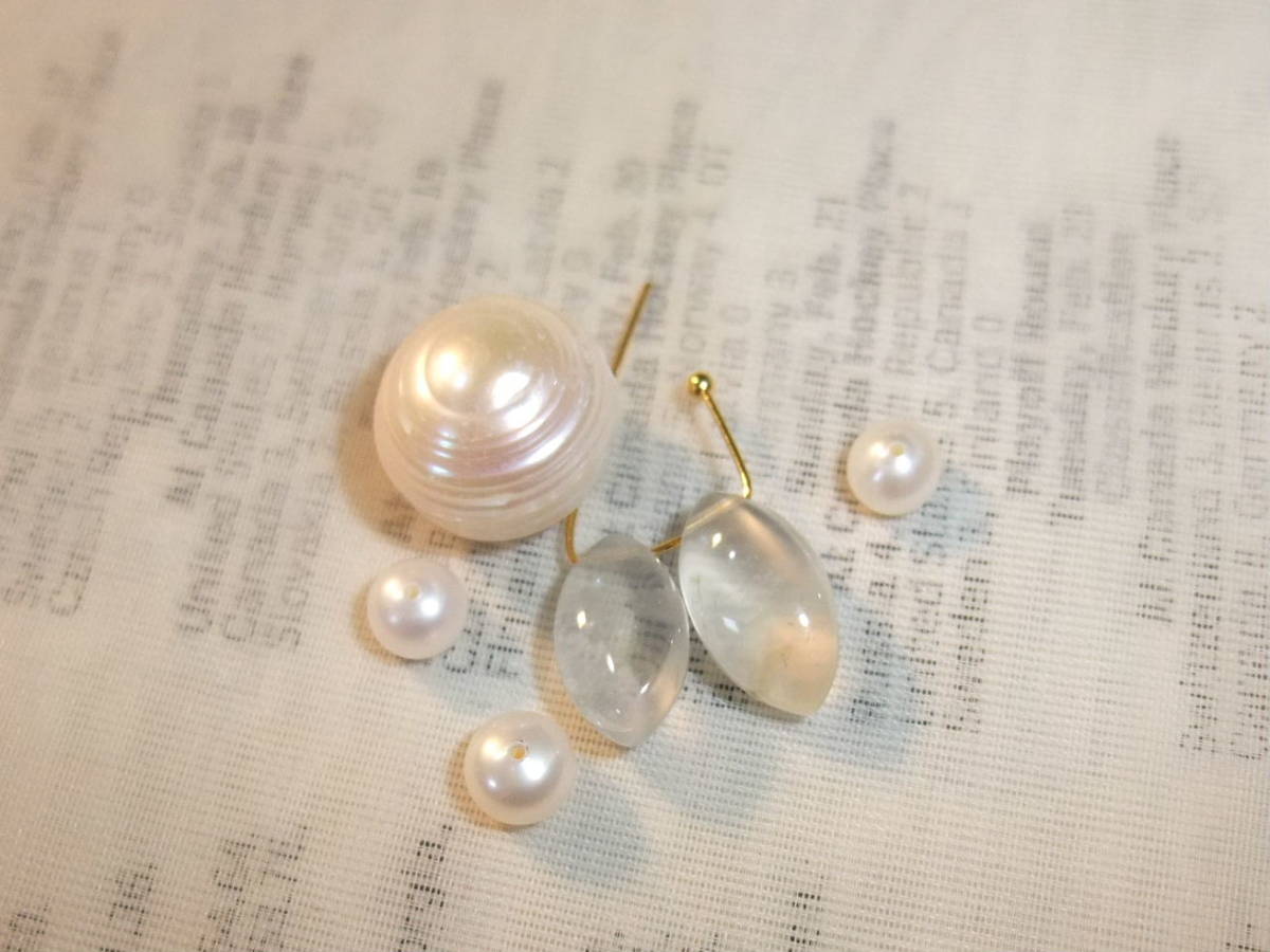 506-10 popular Cleopatra type moonstone loose . large grain pearl set * small bead. pearl . regarding in addition, profit 