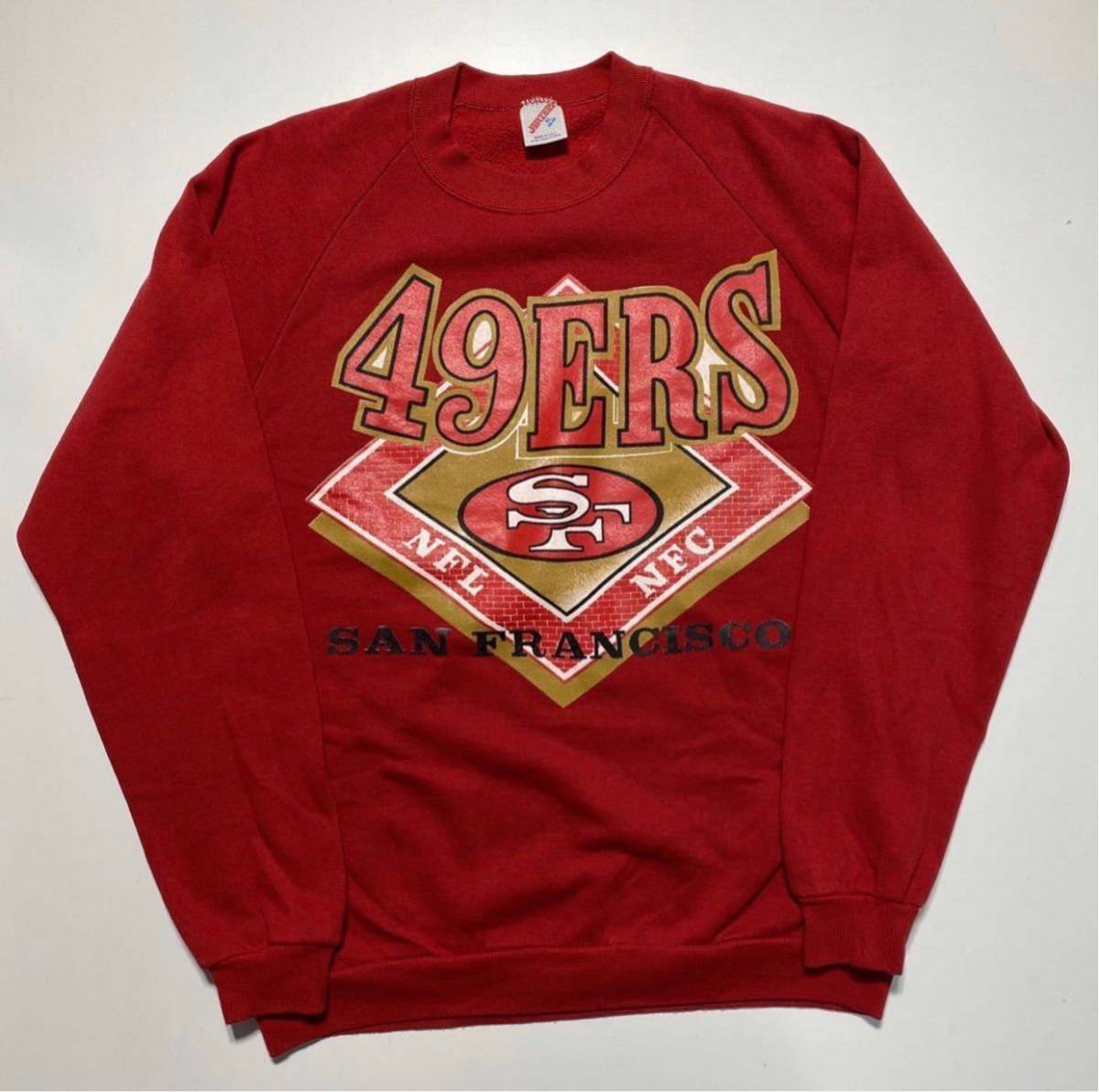 【XL】80s 49ERS NFL SAN FRANCISCO Print Sweat 80年代 サンフランシスコ フォーティナイナーズ プリント スウェット USA製 Y1054