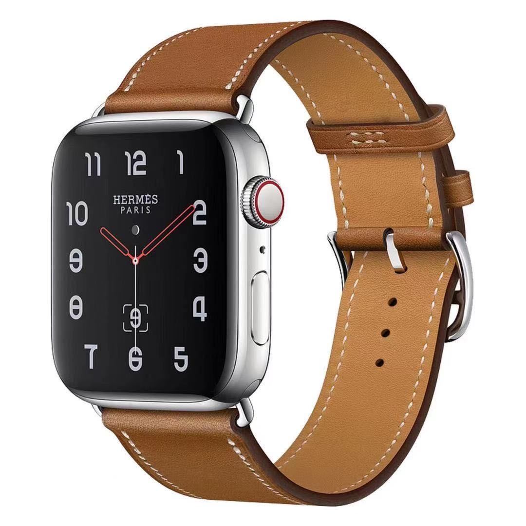 Apple Watch ベルト　ナイロンバンド　アップルウォッチ バンド42/44/45mm 2本　柔らかい革ベルト　年始セール