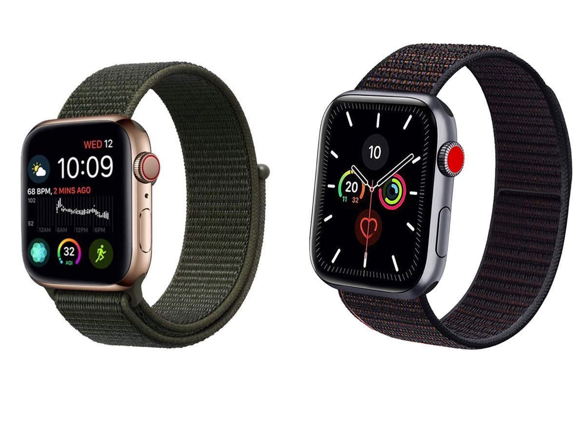 Apple Watch ベルト　ナイロンバンド　アップルウォッチ バンド42/44/45mm 2本　柔らかいベルト　年末セール_画像1