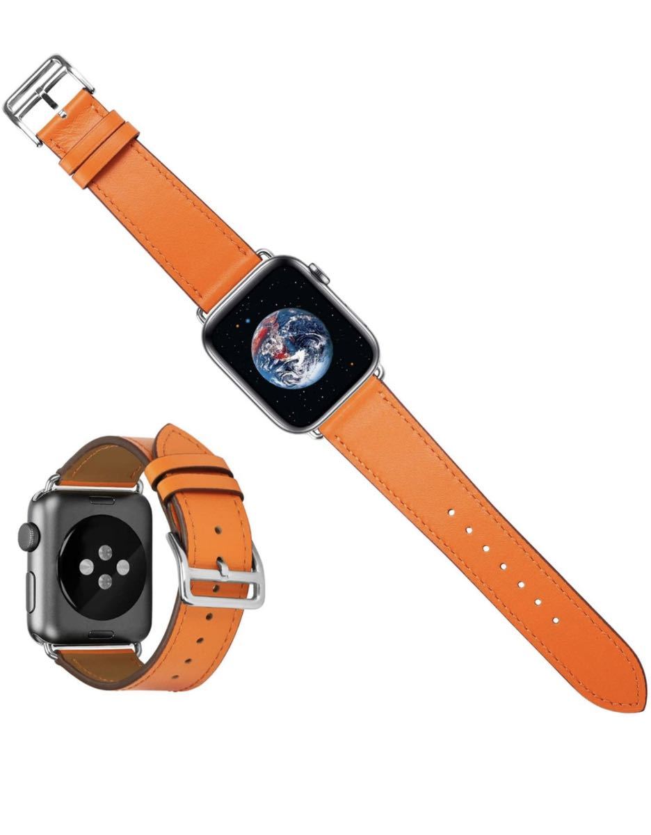 アップルウォッチバンド革　apple watch 革バンド42/44/45mm 大人気ベルト男女兼用_画像1