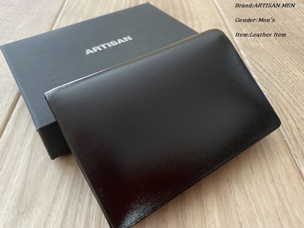  new goods ARTISAN MENaruchi The n men [JAPAN MADE] top class car f leather pass case card-case card-case 17 Brown 60XC02 regular price 28,600 jpy 