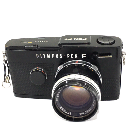 1円 OLYMPUS PEN-FT G.Zuiko Auto-S 1:1.4 40mm 一眼レフフィルムカメラ ブラックボディ レンズ C3412_画像2