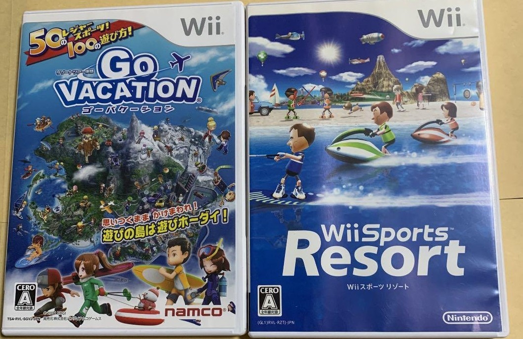 Wii Govacation＋Wiiスポーツリゾート 動作確認済み　送料無料