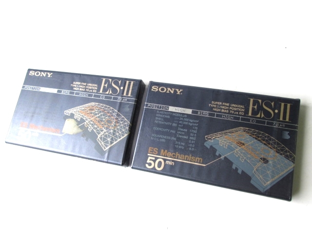 0125R26 未開封 2本セット SONY ソニー ES Ⅱ カセットテープ 海外最新 ハイポジ POSITION Mechanism 50分 HIGH 最大49%OFFクーポン