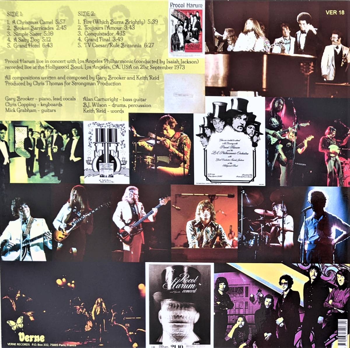 Procol Harum プロコル・ハルム And The Los Angeles Philharmonic - Live At The Hollywood Bowl 1973 限定アナログ・レコード