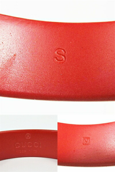 [ не использовался ][ б/у ]GUCCI Gucci браслет браслет S размер черный оттенок красного 