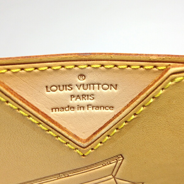 【中古】LOUIS VUITTON ルイヴィトン Volez Voguez Voyagez パスケース カードケース ヌメ革 ノベルティ トランク_画像4