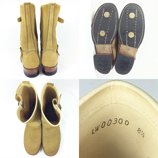 [ used ]LONE WOLF loan Wolf engineer boots LW00300 26.5cm degree beige group Cat's tsu way sole men's 