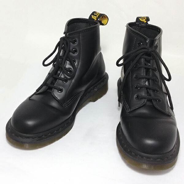 【美品】【中古】Dr.Martens 101 ドクターマーチン 6EYE BOOT 6ホール ブーツ 25cm メンズ レディース ブラック_画像1