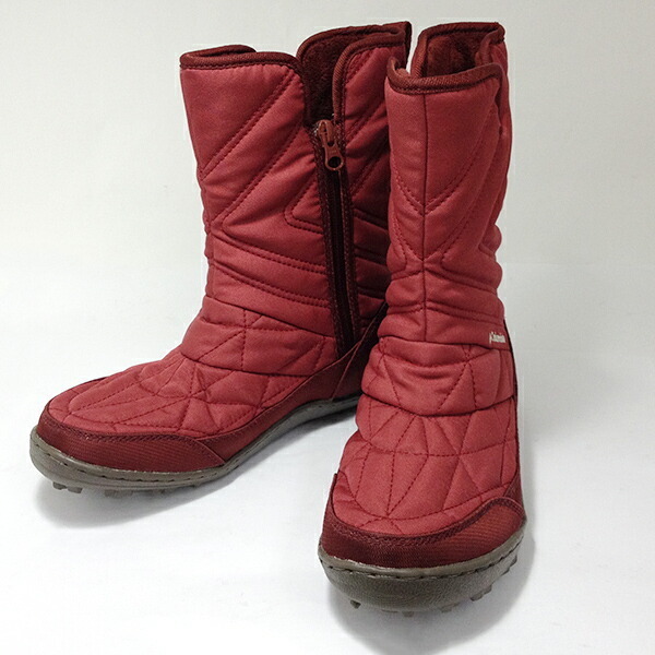 高級ブランド コロンビア 【美品】【中古】Columbia ミンクススリップ マルサラレッド 23.5cn レディース ウィンターブーツ 619 BL5959 女性用