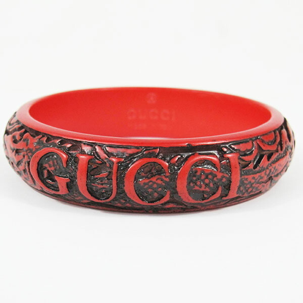 [ unused ][ used ]GUCCI Gucci bangle bracele S size black red group 