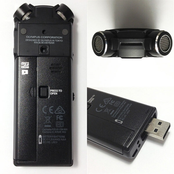 【中古】OLYMPUS オリンパス リニアPCMレコーダー ICレコーダー LS-P2 ハイレゾ対応 8GB ブラック_画像3