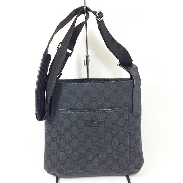 GUCCI グッチ GGキャンバス 122793 ショルダーバッグ ブラック系