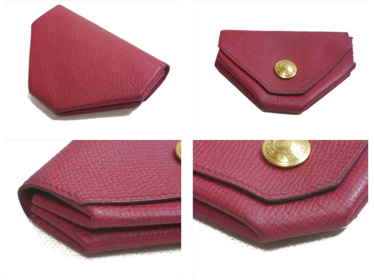 美品 エルメス セリエ コインケース 小銭入れ レッド ヴァンキャトル
