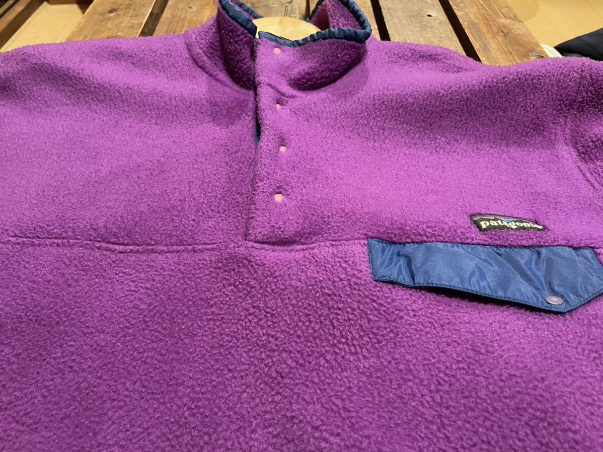 90s patagonia シンチラ スナップT プルオーバー　パープル