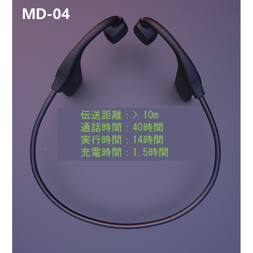 1円~送料無料 骨伝導ヘッドフォン Bluetooth5.1 ワイヤレス ヘッドセット防水 スポーツイヤホン ブルートゥース 開放型 耳掛け式 安全 無線_画像4