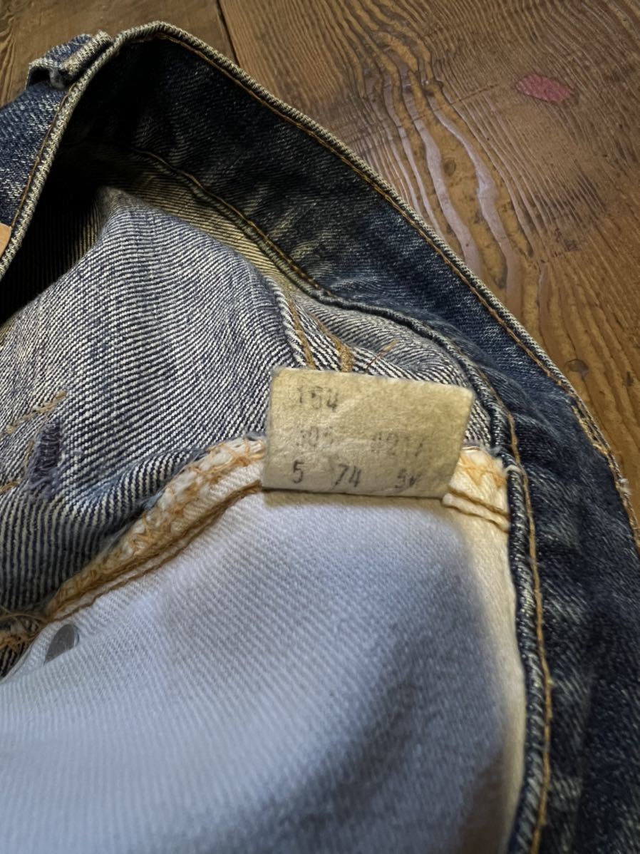 LEVIS 505 66前期 希少赤耳　鬼ヒゲ　ハチノス　1974年5月製造　ヴィンテージ オリジナル ビンテージ50166前期後期606805501xx551xx_画像9