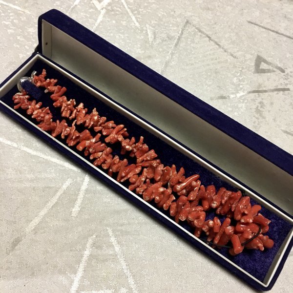 美品 本珊瑚 ネックレス SILVER刻印 40cm 【楽天最安値に挑戦】 超可爱 本サンゴ 赤