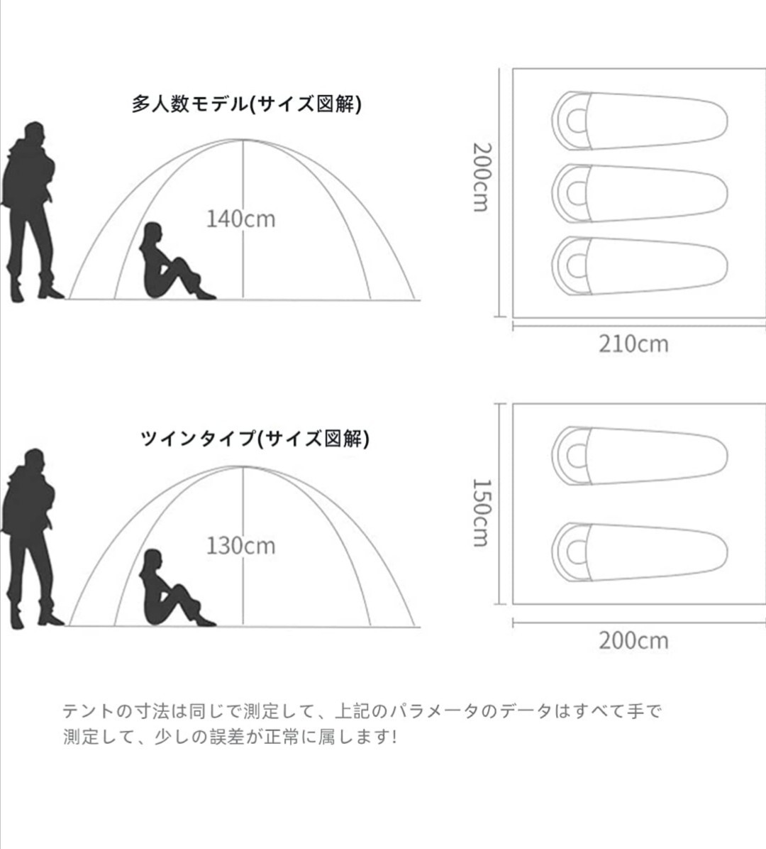 テントワンタッチテント3~4人用1層式の簡単設置UVカット加工防風防水折りたたみ