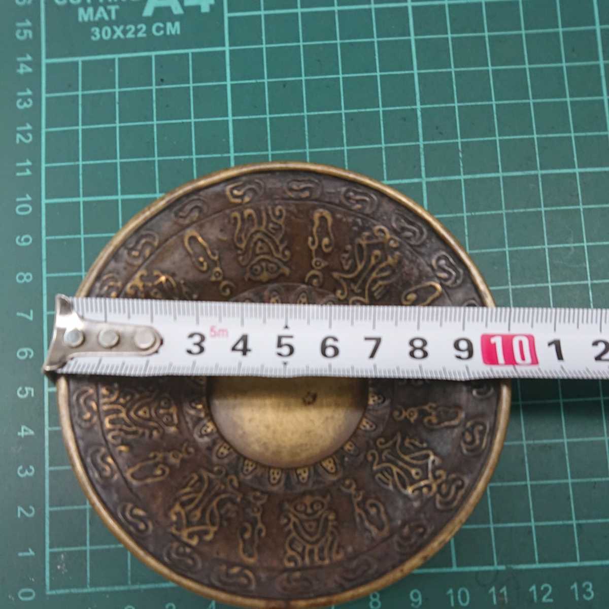茶托5客,古銅製,在銘「昌晴正」古美術品。 Yahoo!オークション - 在銘 名越 昌晴正 茶托 茶道具 銅製 煎茶