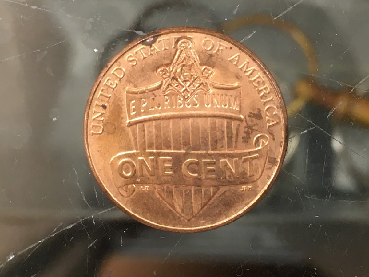 フリーメイソン 硬貨 コイン 1セント リンカーン 39 フリーメーソン アノニマス イルミナティ 米軍 ミリタリー 秘密結社 2013の画像1