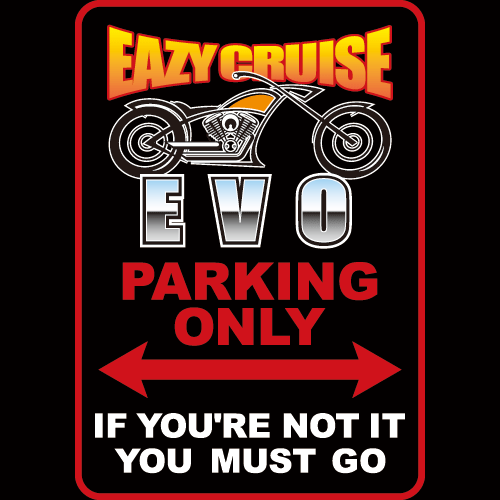 EAZY CRUISE カーショーＴシャツ 黒 バイク EVO S/M/L/XL 新品 エボ バイカー ハーレー チョッパー ショベルヘッド ソフテイル_画像2