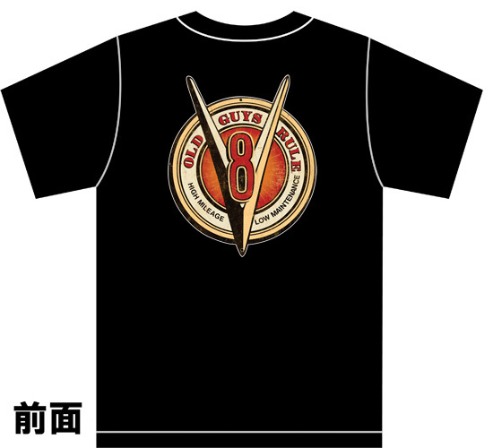 V8 エンブレム エンジン Tシャツ ホットロッド 黒 H33 マッスル フォード ドラッグレース ストリートロッド アメ車 ラットロッド _画像2