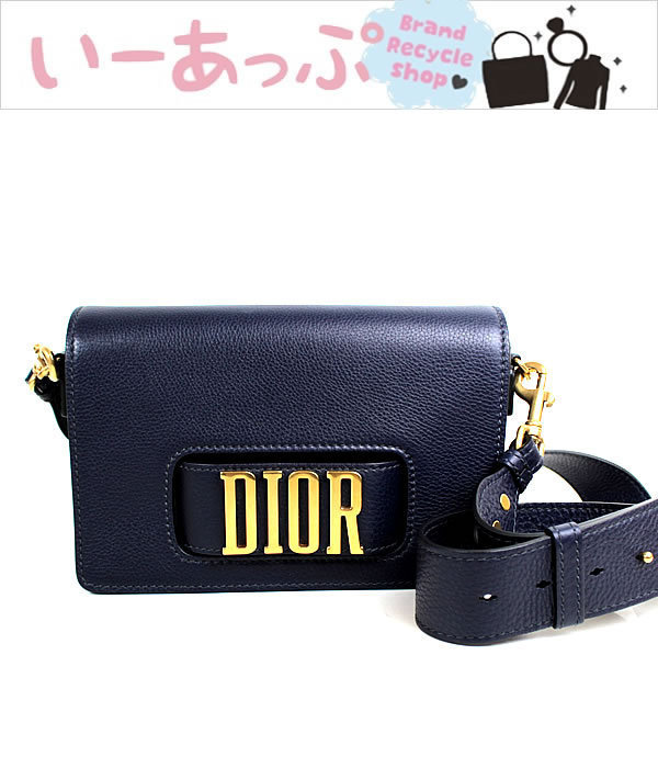 クリスチャンディオール　DIOR　ショルダーバッグ　ネイビー　美品　ポシェット　p369_画像1