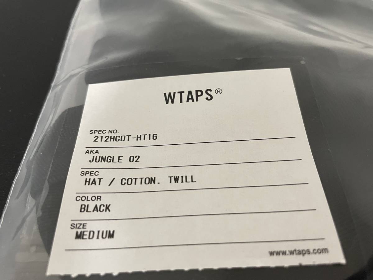 驚きの価格 / HAT / 02 JUNGLE WTAPS COTTON. 黒 TWILL - ハット
