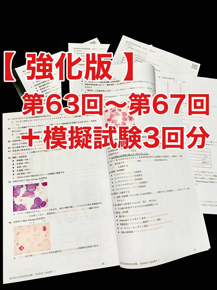 臨床検査技師国家試験裏解答【 第63回～第67回 /5年分セット】＋模擬