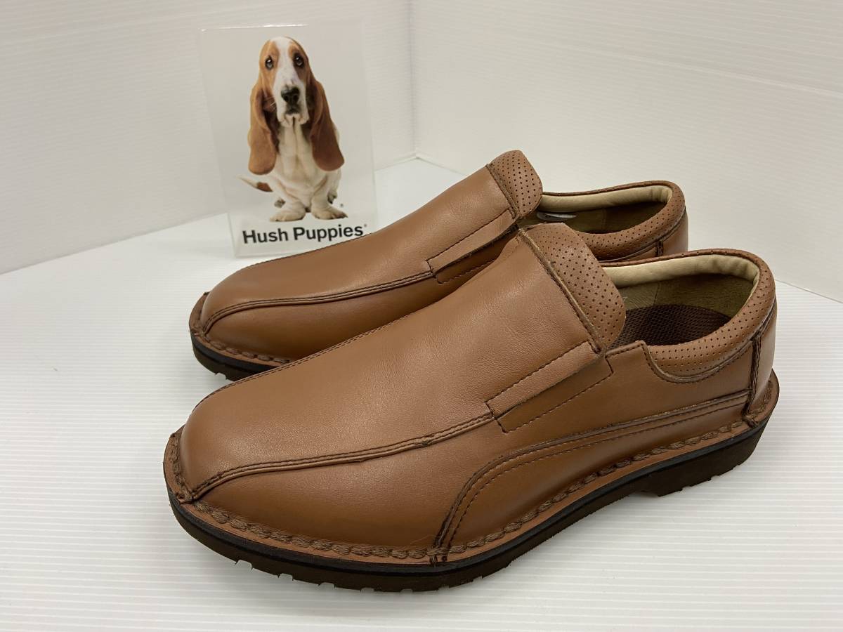 ★お買い得！Hush　puppies　紳士カジュアル靴　天然皮革　26㎝　EEEE幅広設計　ヴィブラムソールでクッション性、耐久性、グリップ力あり