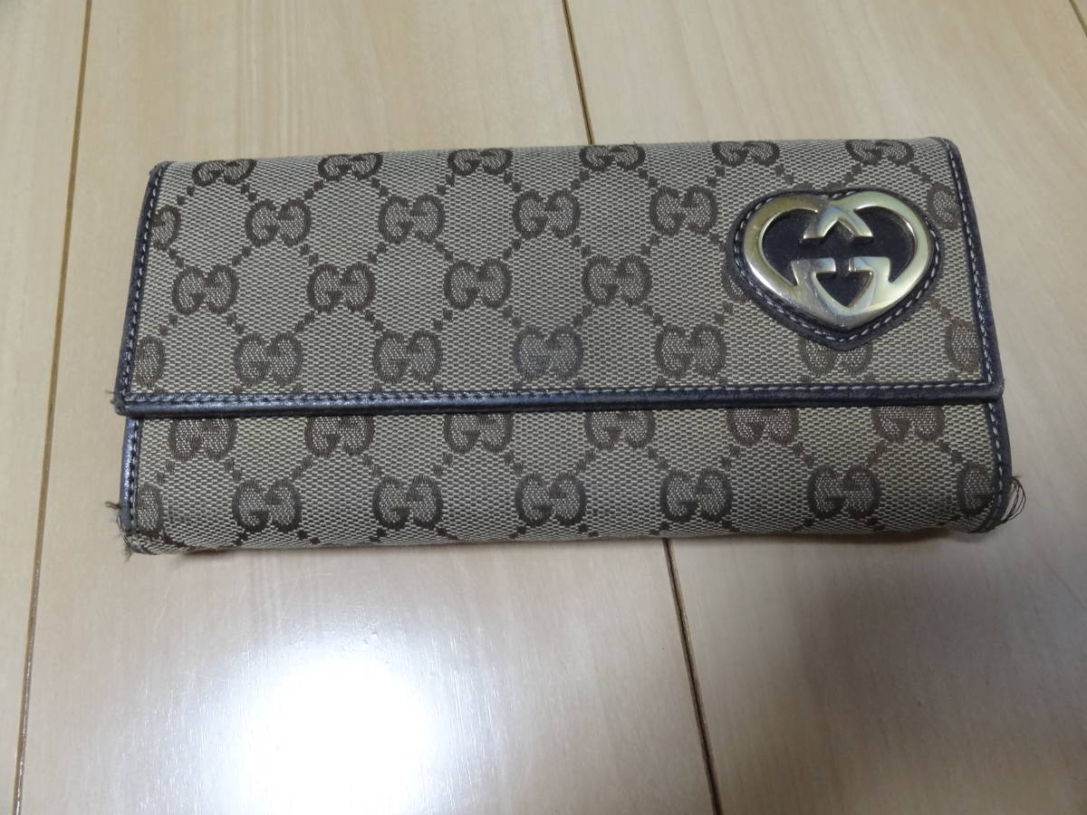 直営店購入GUCCI キャンパス ラブリーハート 203550 モカピンク