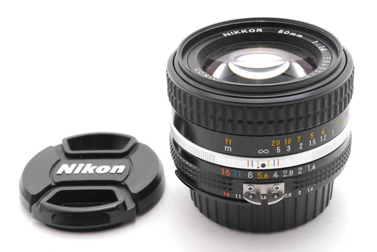 沸騰ブラドン NIKKOR Ai Nikon 50mm 動作も写りもOKです。概ねキレイです。前後キャップ付きです。 F1.4) (Ai-S f1.4S ニコン