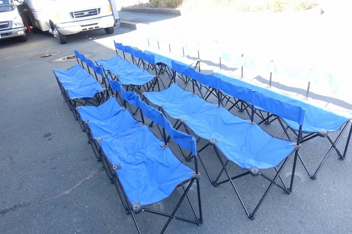 6脚セット 170㎝ 折り畳みチェア 4人用 ベンチ 最大87％オフ 折畳み椅子 アウトドア 在庫一掃 イベント キャンプ BBQ
