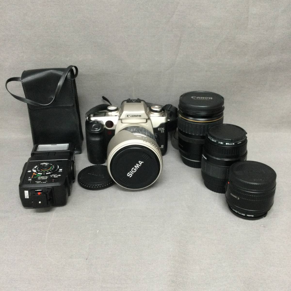 040118 197090 Canon キャノン EOS55 カメラセット スピードライト