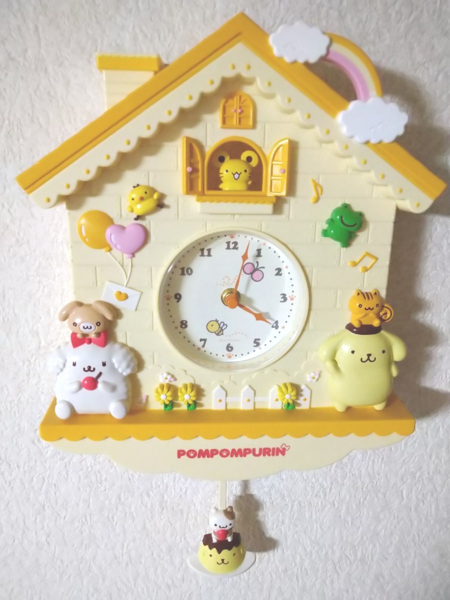 Amazon.co.jp: ポムポムプリン 振り子時計 掛け時計 : ホーム