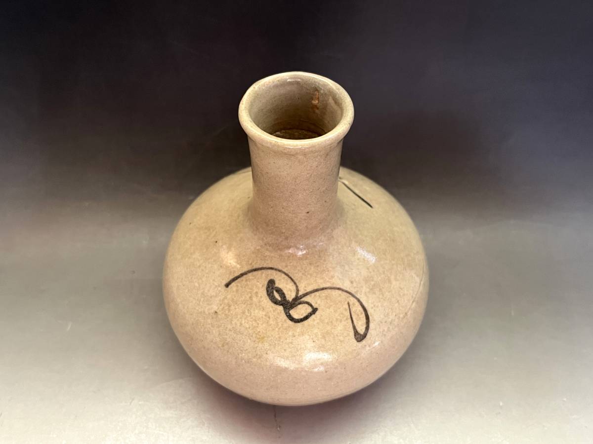 花瓶□古唐津(江戸期)古い花器 絵唐津 箱入り 古美術 時代物 花瓶□古唐津(江戸期)古い花器 絵唐津 箱入り 古美術 時代物