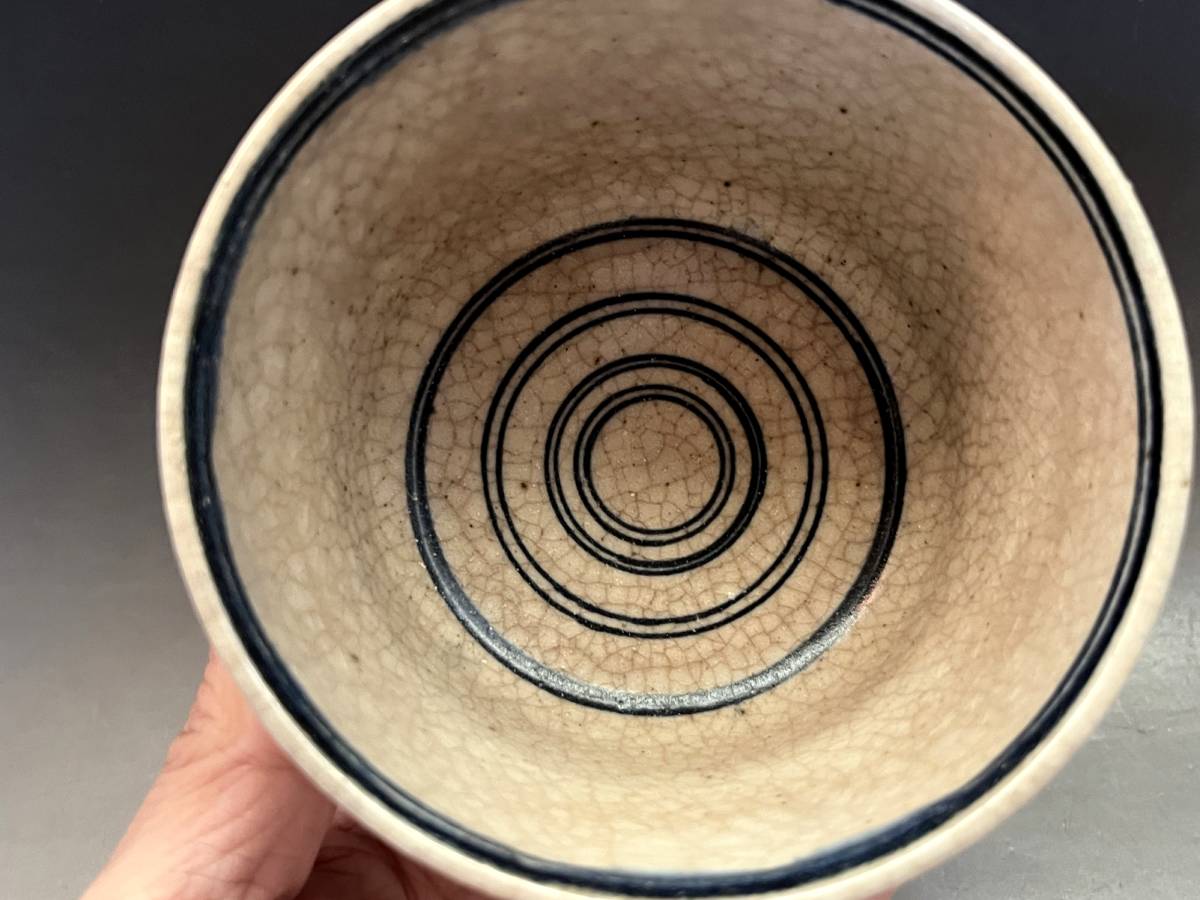 茶碗□安南染付蜻蛉江碗 ぐい呑み 酒器 酒杯 砂高台 古いお茶道具 古玩 ...