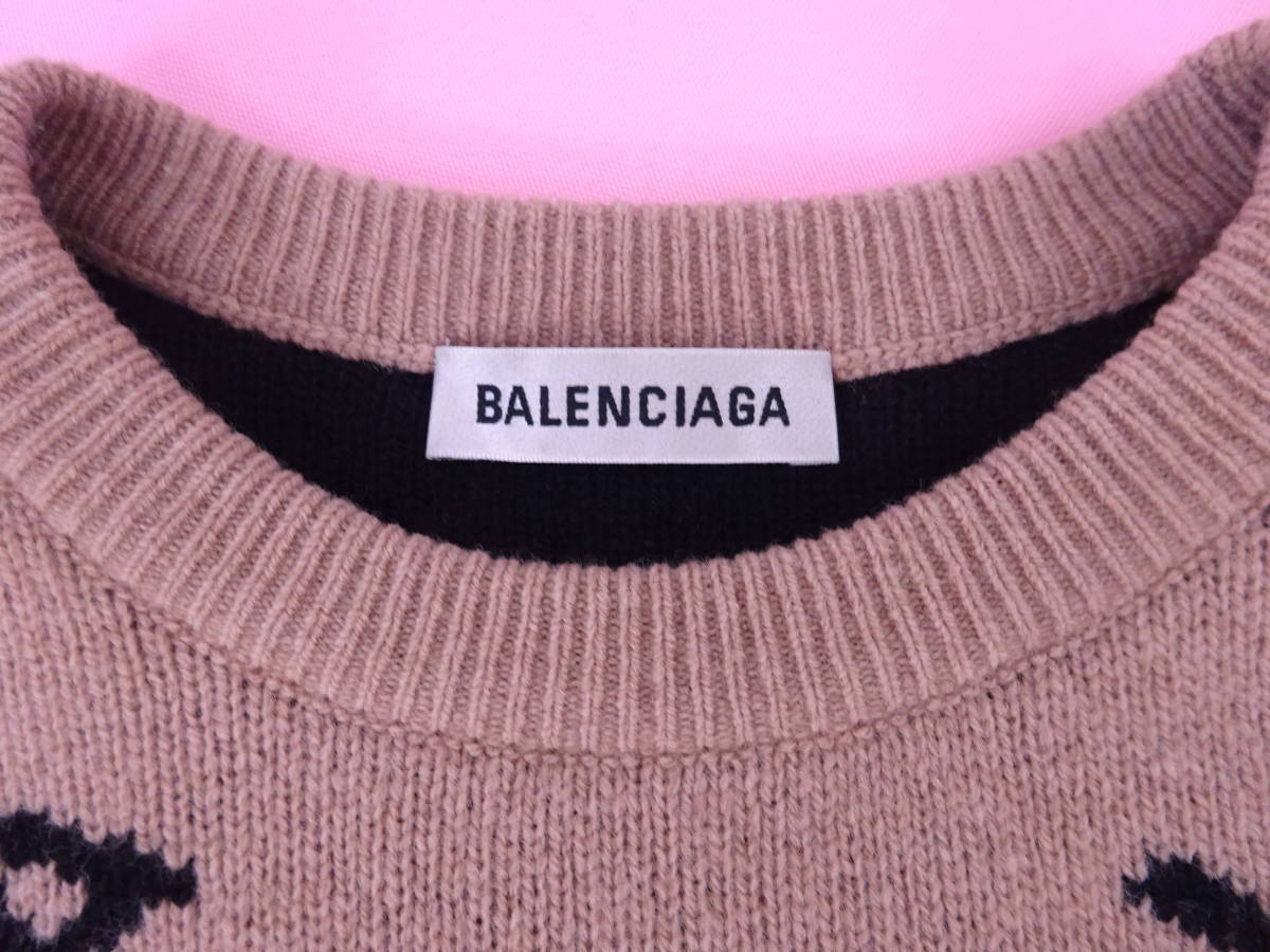 BALENCIAGA バレンシアガ ジャガード ロゴニット オーバーサイズ