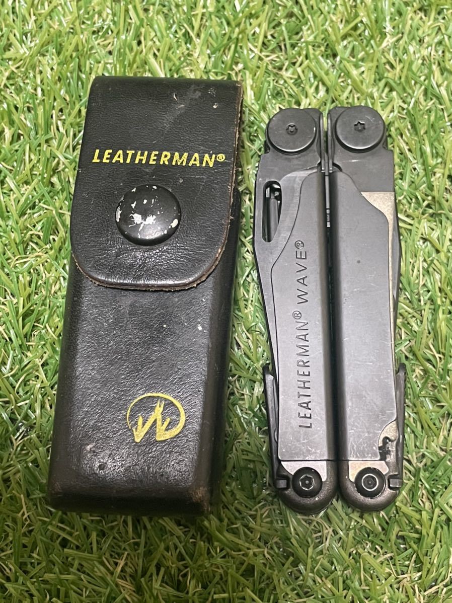 LEATHERMAN WAVE Black 専用レザー製シース付　レザーマン マルチツール マルチプライヤー